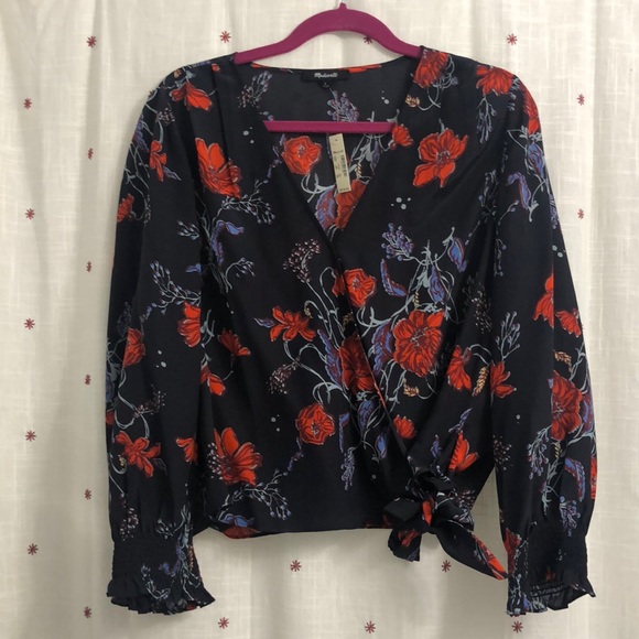 Madewell Tops - Madewell Silk Wrap Top